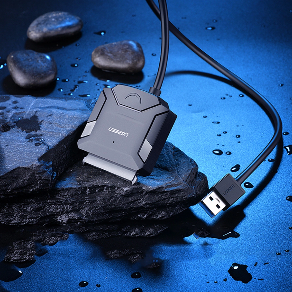 Ugreen adapterio kabelis 2,5'' / 3,5'' diskams (USB-A 3.0 - SATA) – juodas (CR108) - Image 7