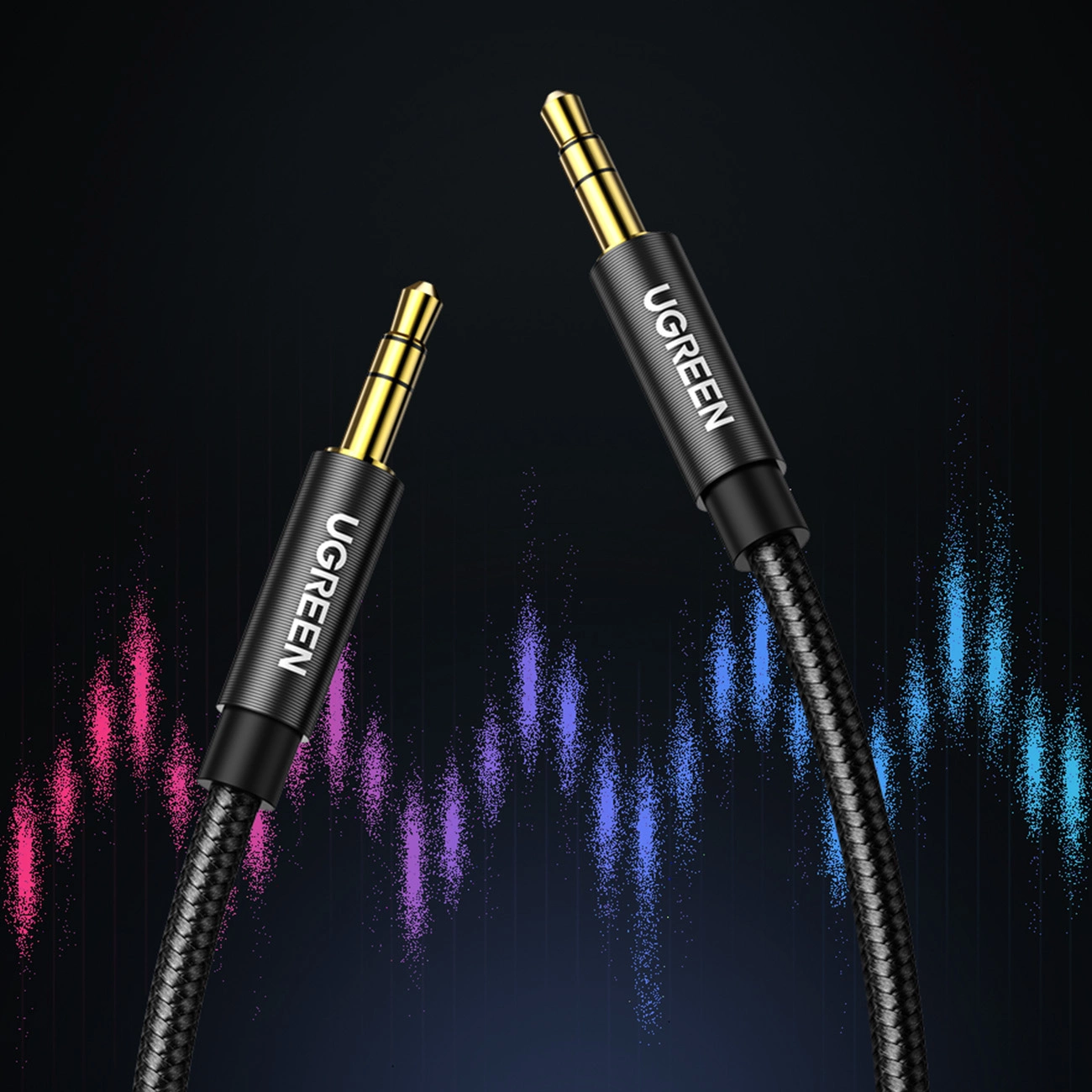 Ugreen AUX audio kabelis tiesus mini jack 3,5 mm 1 m – mėlynas (AV112) - Image 2