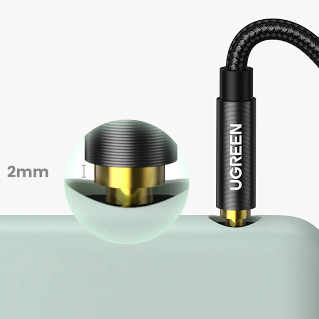 Ugreen AUX audio kabelis tiesus mini jack 3,5 mm 1 m – mėlynas (AV112) - Image 10