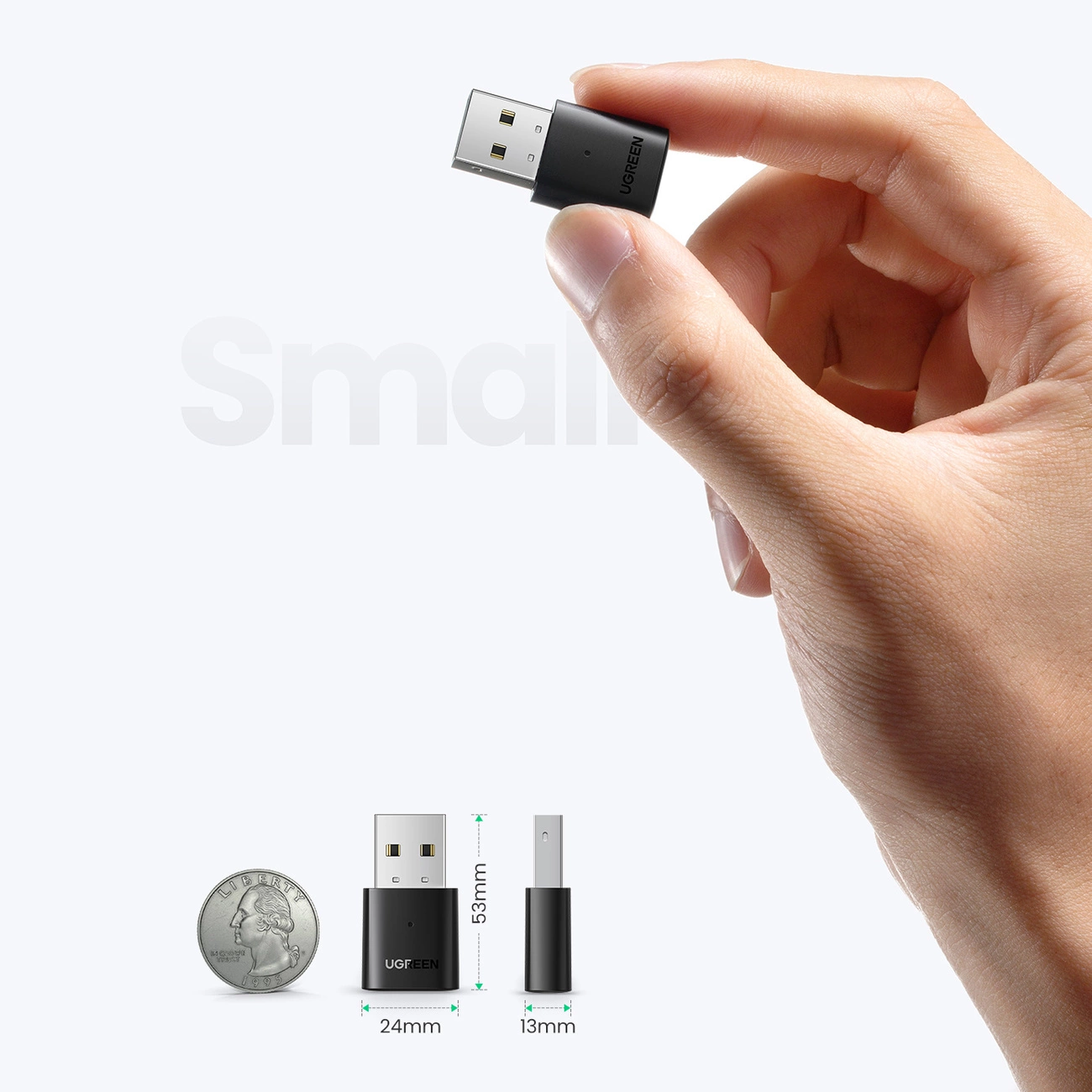 Ugreen Bluetooth 5.0 USB-A adapteris – juodas (CM390) - Image 7