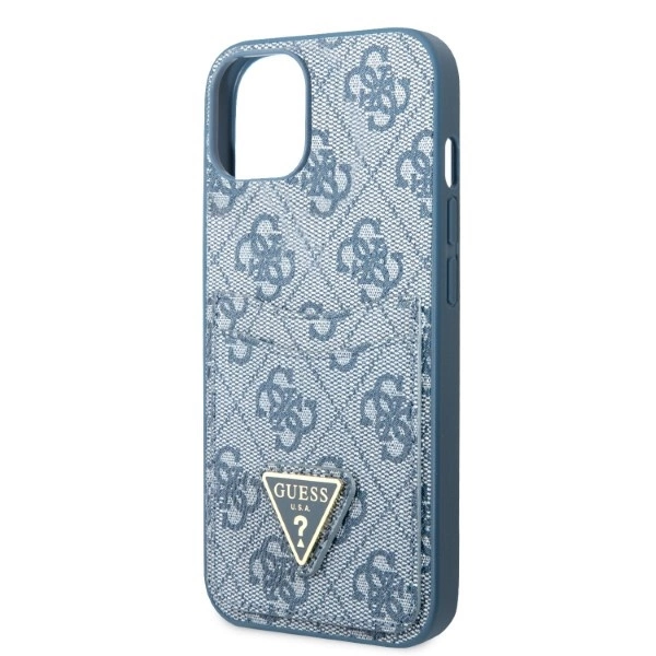 Guess GUHCP13SP4TPB iPhone 13 mini 5,4" – mėlynas/ mėlynas kietas dėklas, 4G Triangle Logo, kortelių kišenė - Image 6