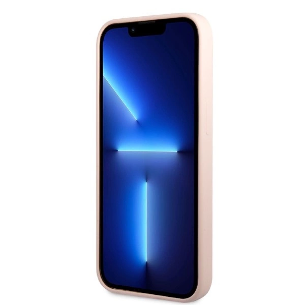 Guess GUHMP13MSBPLP iPhone 13 6,1" – rožinis/rožinis kietas dėklas, Silicone Logo Plate MagSafe - Image 5