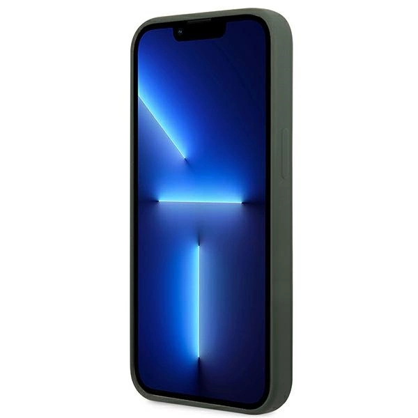 Guess GUHMP13XSPLA iPhone 13 Pro Max 6,7" – žalias/ chaki kietas dėklas, Silicone Logo Plate MagSafe - Image 5