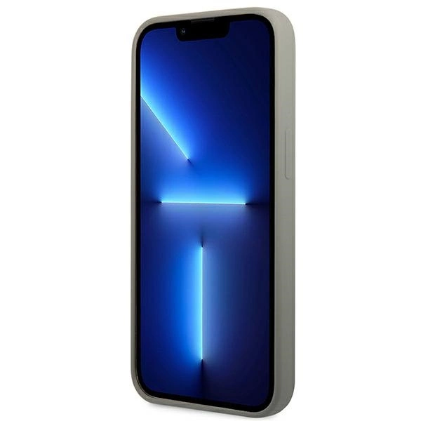 Guess GUHMP13XSPLG iPhone 13 Pro Max 6,7" – pilkas/pilkas kietas dėklas, Silicone Logo Plate MagSafe - Image 5