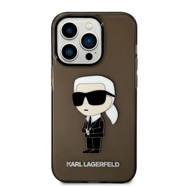 Karl Lagerfeld KLHCP14LHNIKTCK iPhone 14 Pro 6,1" – juodas/juodas kietas dėklas, Ikonik Karl Lagerfeld - Image 3