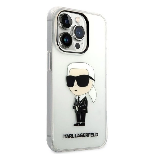 Karl Lagerfeld Ikonik Karl dėklas iPhone 14 Pro – permatomas - Image 4