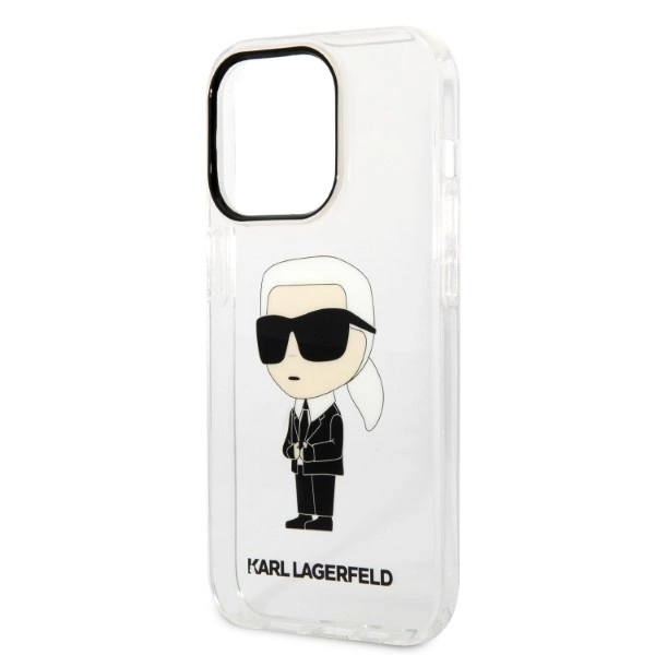 Karl Lagerfeld Ikonik Karl dėklas iPhone 14 Pro – permatomas - Image 6