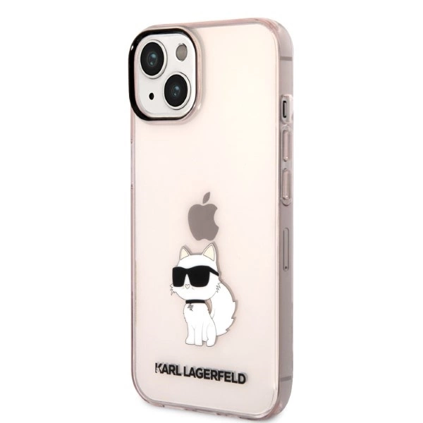 Karl Lagerfeld KLHCP14MHNCHTCP iPhone 14 Plus 6,7" – rožinis/rožinis kietas dėklas, Ikonik Choupette - Image 2