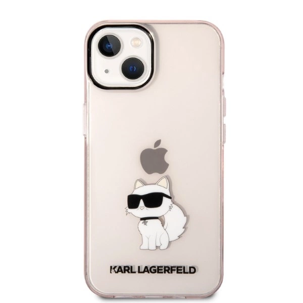 Karl Lagerfeld KLHCP14MHNCHTCP iPhone 14 Plus 6,7" – rožinis/rožinis kietas dėklas, Ikonik Choupette - Image 3
