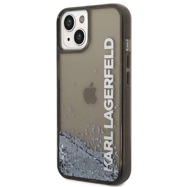 Karl Lagerfeld Liquid Glitter Elong dėklas iPhone 14 Plus – juodas - Image 2