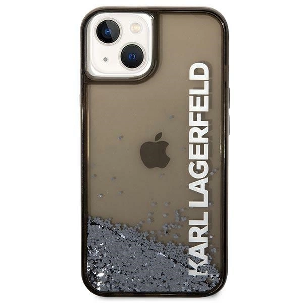 Karl Lagerfeld Liquid Glitter Elong dėklas iPhone 14 Plus – juodas - Image 3