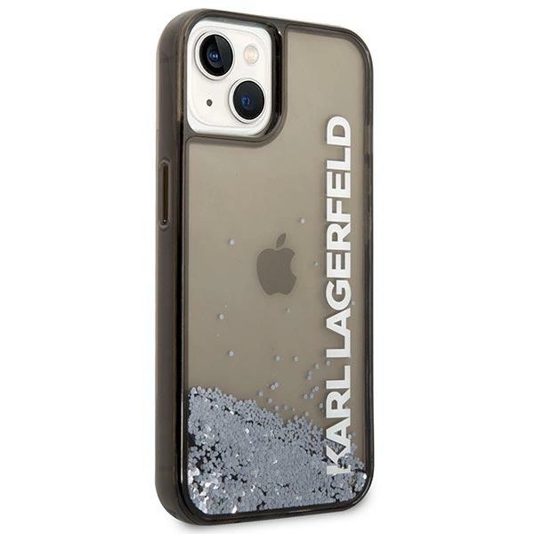 Karl Lagerfeld Liquid Glitter Elong dėklas iPhone 14 Plus – juodas - Image 4