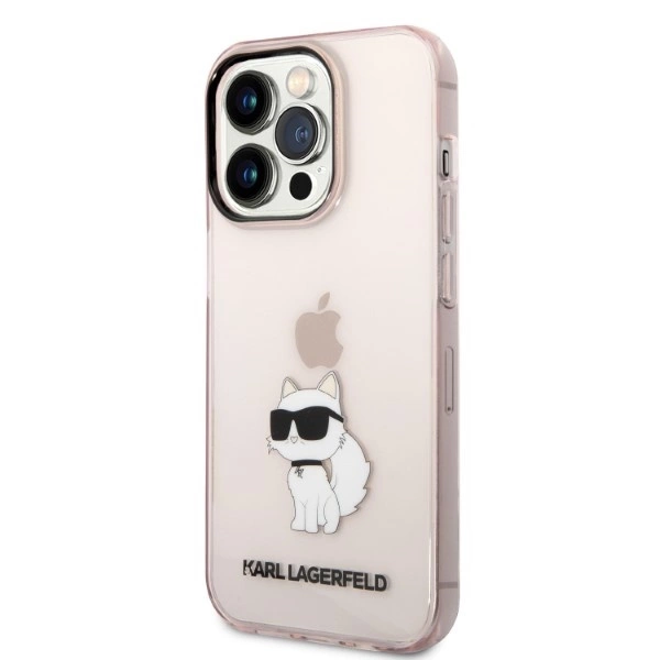 Karl Lagerfeld Ikonik Choupette dėklas iPhone 14 Pro Max – rožinis - Image 2