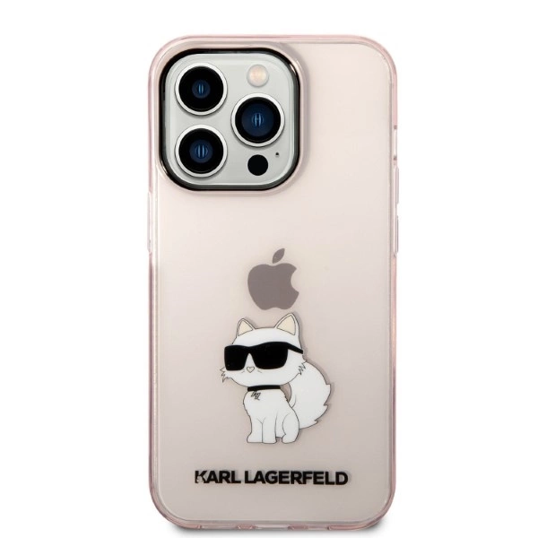 Karl Lagerfeld Ikonik Choupette dėklas iPhone 14 Pro Max – rožinis - Image 3