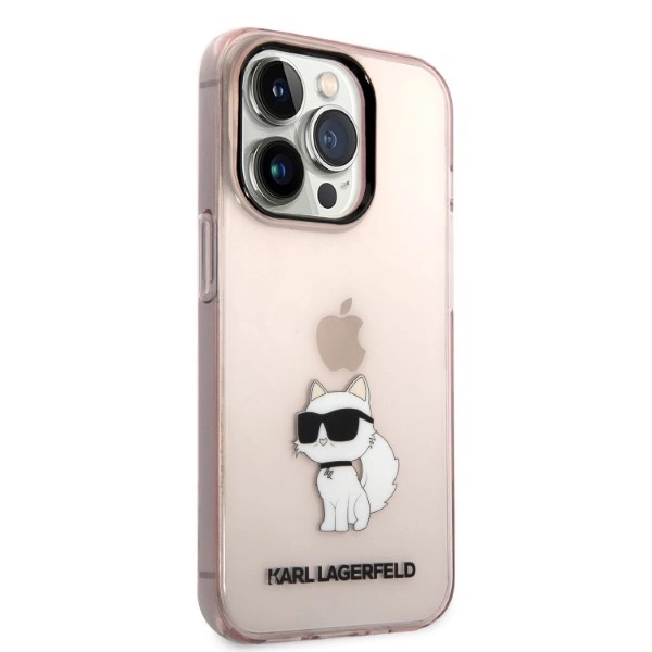 Karl Lagerfeld Ikonik Choupette dėklas iPhone 14 Pro Max – rožinis - Image 4