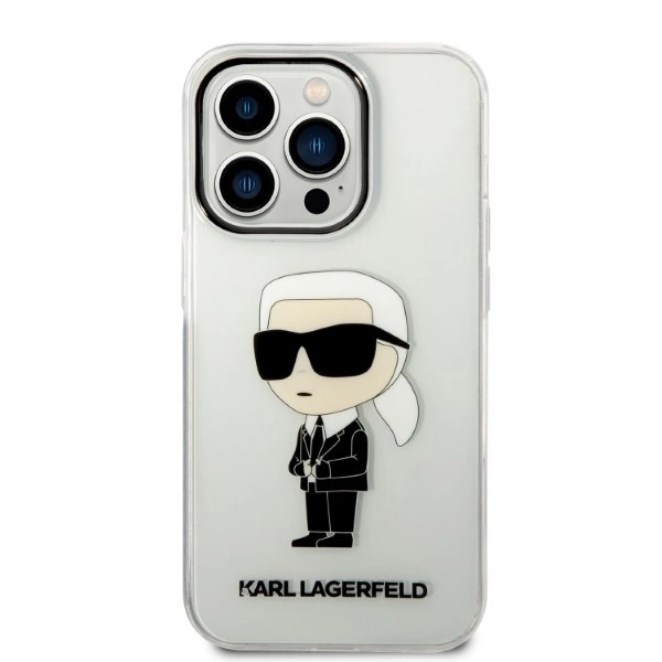 Karl Lagerfeld Ikonik Karl dėklas iPhone 14 Pro Max – permatomas - Image 3