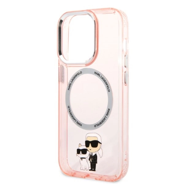 Etui Karl Lagerfeld Iconic Karl & Choupette MagSafe iPhone 14 Pro Max – rožinis - Image 6