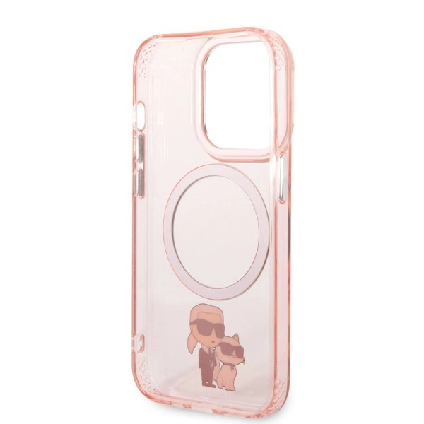 Etui Karl Lagerfeld Iconic Karl & Choupette MagSafe iPhone 14 Pro Max – rožinis - Image 7