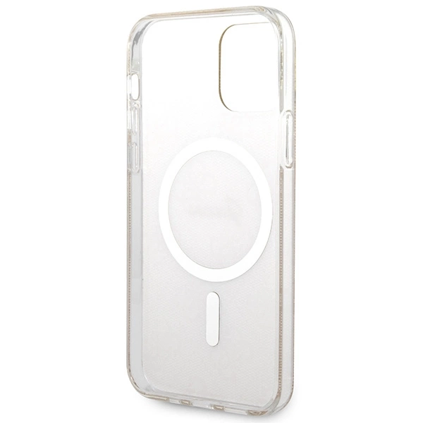 Rinkinys Guess GUBPP12MH4EACSW Case+Charger iPhone 12/12 Pro – rudas/rudas kietas dėklas, 4G Print MagSafe - Image 7