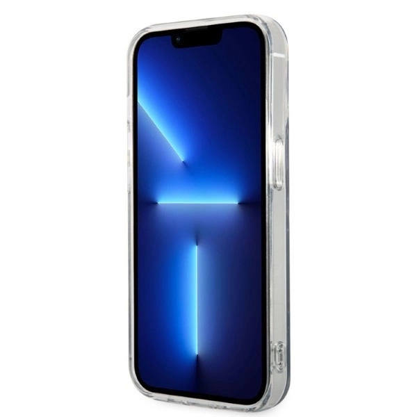 Rinkinys Guess GUBPP14XHMEACSK Case+Charger iPhone 14 Pro Max 6,7" – juodas/juodas kietas dėklas, Marble MagSafe - Image 5