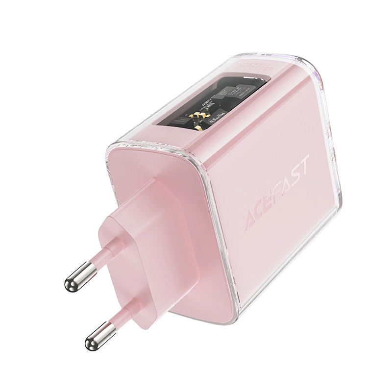 Acefast įkroviklis GaN 65W 3 lizdai (1xUSB, 2xUSB C) – rožinis (A45) - Image 10