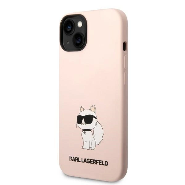 Karl Lagerfeld KLHCP14MSNCHBCP iPhone 14 Plus 6,7" – rožinis/rožinis kietas dėklas, Silicone Choupette - Image 2