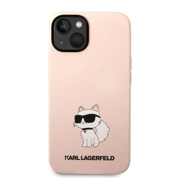 Karl Lagerfeld KLHCP14MSNCHBCP iPhone 14 Plus 6,7" – rožinis/rožinis kietas dėklas, Silicone Choupette - Image 3