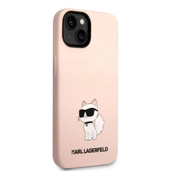 Karl Lagerfeld KLHCP14MSNCHBCP iPhone 14 Plus 6,7" – rožinis/rožinis kietas dėklas, Silicone Choupette - Image 4