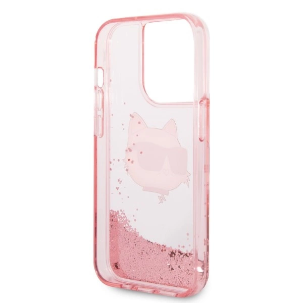 Karl Lagerfeld KLHCP14XLNCHCP iPhone 14 Pro Max 6,7" – rožinis/rožinis kietas dėklas, Glitter Choupette Head - Image 7