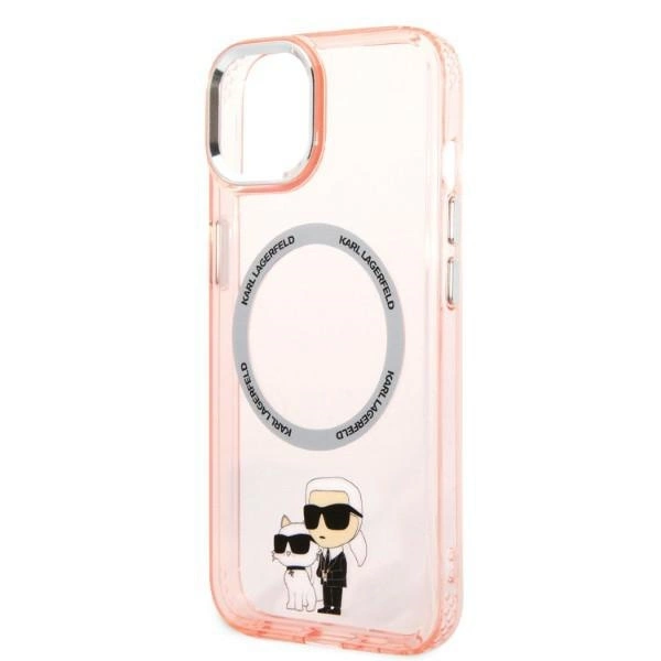 Karl Lagerfeld KLHMP14SHNKCIP iPhone 14 6,1" – rožinis/rožinis kietas dėklas, Iconic Karl & Choupette Magsafe - Image 6