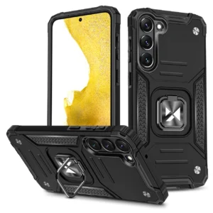 Wozinsky Ring Armor case for Samsung Galaxy S23+ armored cover magnetic holder ring black