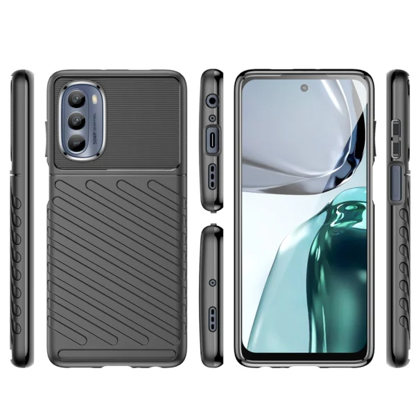 Thunder Case dėklas Motorola Moto G62 5G – silikoninis apsauginis, juodas - Image 2