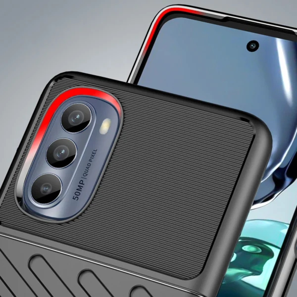 Thunder Case dėklas Motorola Moto G62 5G – silikoninis apsauginis, juodas - Image 6