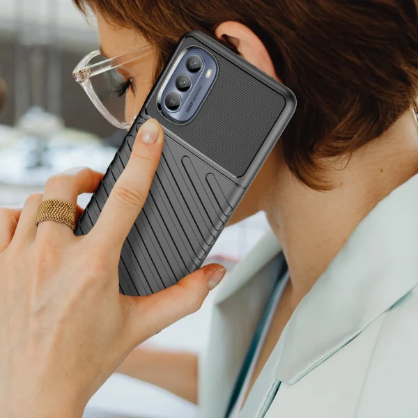 Thunder Case dėklas Motorola Moto G62 5G – silikoninis apsauginis, juodas - Image 7