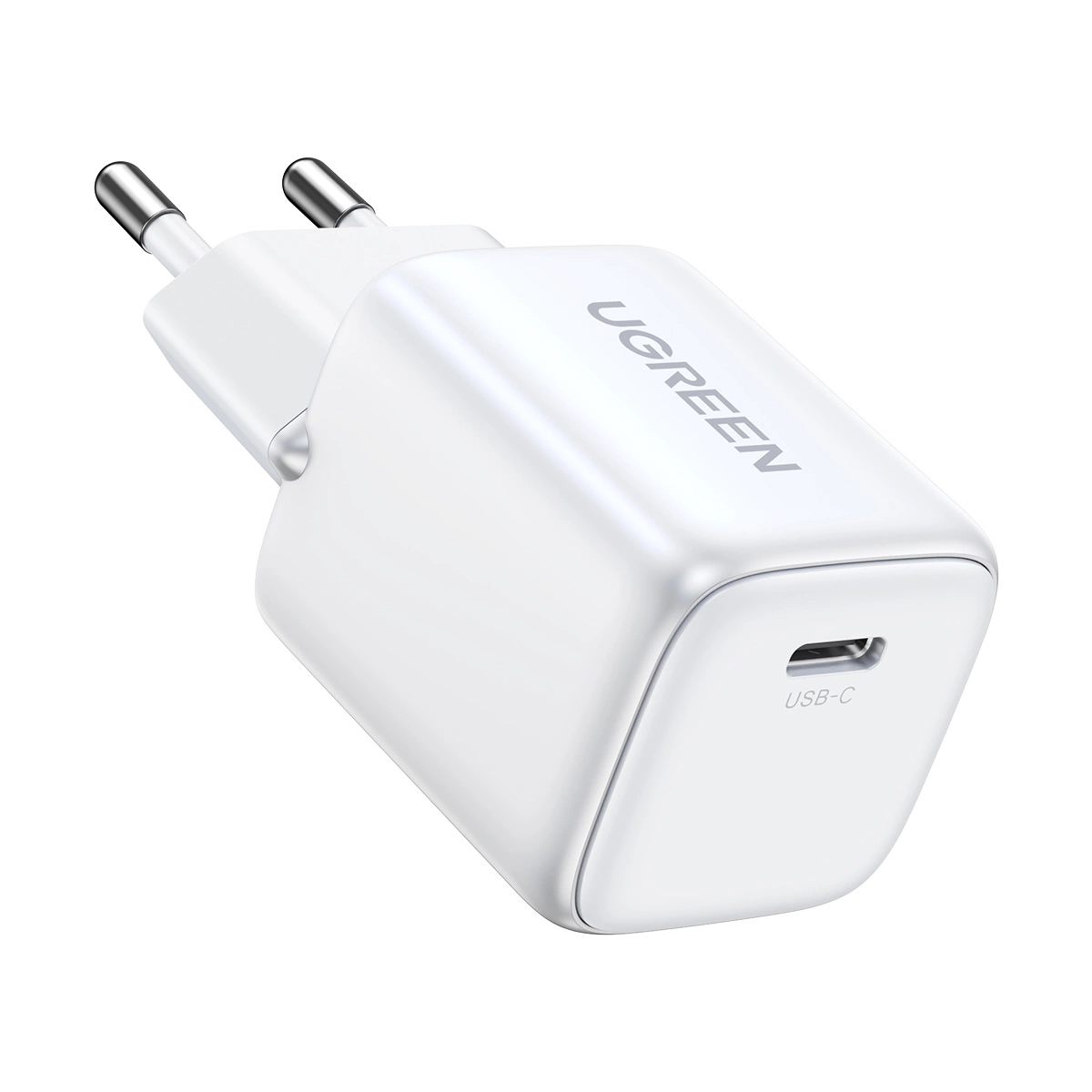 Ugreen Nexode Mini CD318 15324 GaN 20W USB-C PD 3.0 / QC 4.0 tinklo įkroviklis – baltas - Image 4