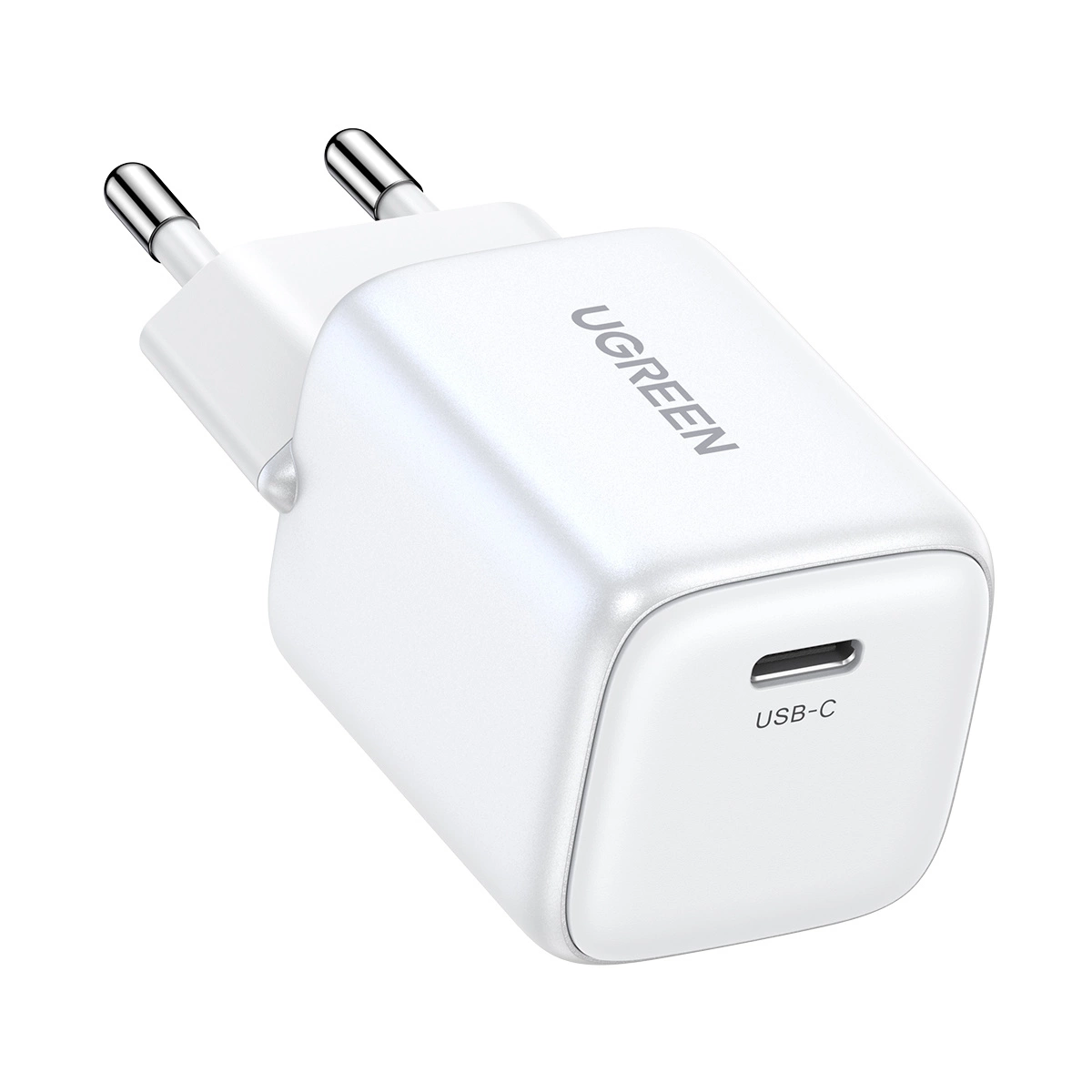 Ugreen Nexode Mini CD318 15324 GaN 20W USB-C PD 3.0 / QC 4.0 tinklo įkroviklis – baltas - Image 2