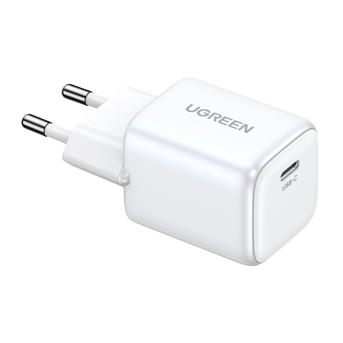 Ugreen Nexode Mini CD318 15324 GaN 20W USB-C PD 3.0 / QC 4.0 tinklo įkroviklis – baltas - Image 3