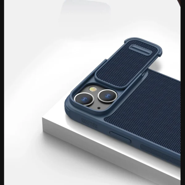 Nillkin Textured S dėklas iPhone 14 – apsauginis, su kameros dangčiu, žalias - Image 13