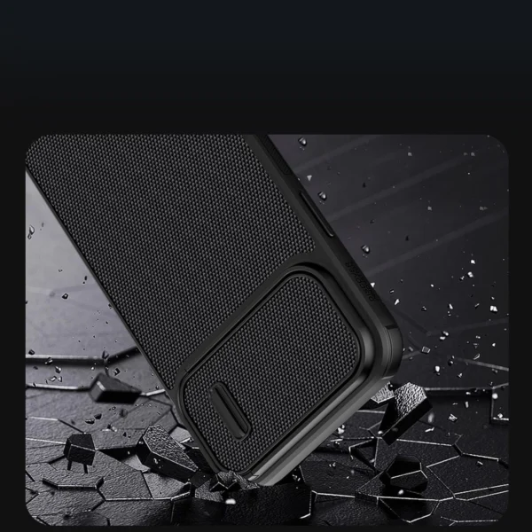 Nillkin Textured S dėklas iPhone 14 – apsauginis, su kameros dangčiu, žalias - Image 8