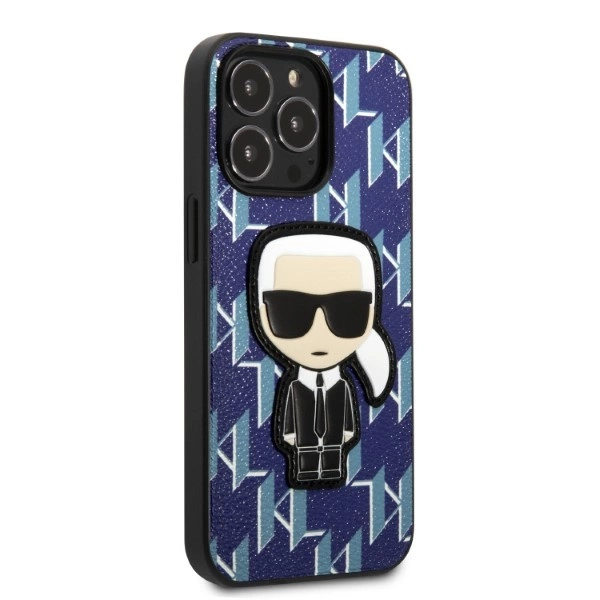 Karl Lagerfeld KLHCP13LPMNIKBL iPhone 13 Pro / 13 6,1" – mėlynas/mėlynas kietas dėklas, Monogram Ikonik Patch - Image 4