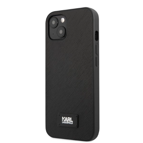 Karl Lagerfeld KLHCP13SSFMP2K iPhone 13 mini 5,4" – juodas/juodas kietas dėklas, Saffiano Plaque - Image 2