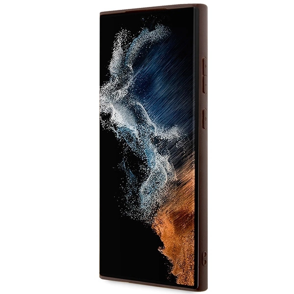 Guess GUHCS23LG4GFBR S23 Ultra S918 – rudas/rudas kietas dėklas, 4G Metal Gold Logo - Image 5