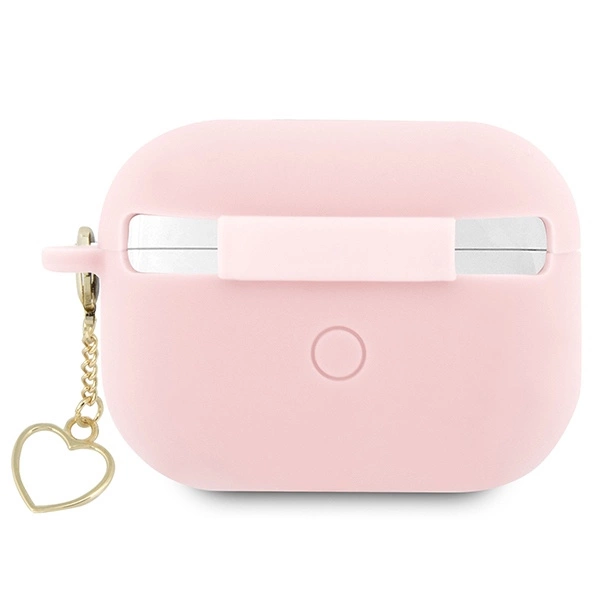 Guess GUAP2LSCHSP AirPods Pro 2 dėklas – rožinis/rožinis, Silicone Charm Heart Collection - Image 2