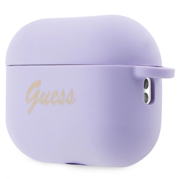 Guess GUAP2LSCHSU AirPods Pro 2 dėklas – violetinis/violetinis, Silicone Charm Heart Collection - Image 3