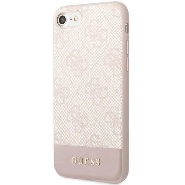 Guess GUHCI8G4GLPI iPhone 7/8/SE 2020/2022 – rožinis/rožinis kietas dėklas, 4G Stripe Collection - Image 2