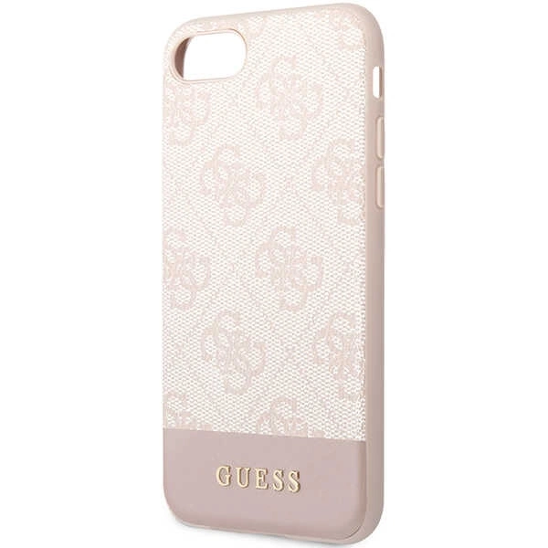 Guess GUHCI8G4GLPI iPhone 7/8/SE 2020/2022 – rožinis/rožinis kietas dėklas, 4G Stripe Collection - Image 6