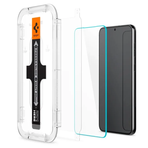 Spigen Glas.tR EZ Fit apsauginis stiklas Samsung Galaxy S23 – 2 vnt. - Image 4