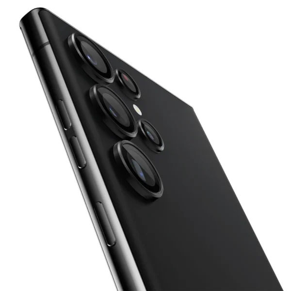 Spigen Glas.tR EZ Fit Optik Camera Protector Samsung Galaxy S23 Ultra – juodas, 2 vnt. - Image 4