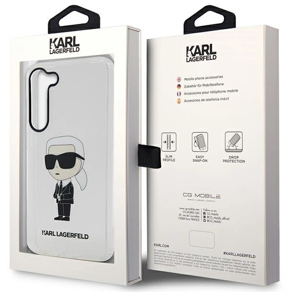 Karl Lagerfeld KLHCS23SHNIKTCT S23 S911 – permatomas kietas dėklas, Ikonik Karl Lagerfeld - Image 8