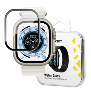 Wozinsky Full Glue Tempered Glass tempered glass for Apple Watch 49mm 9H full screen with black frame